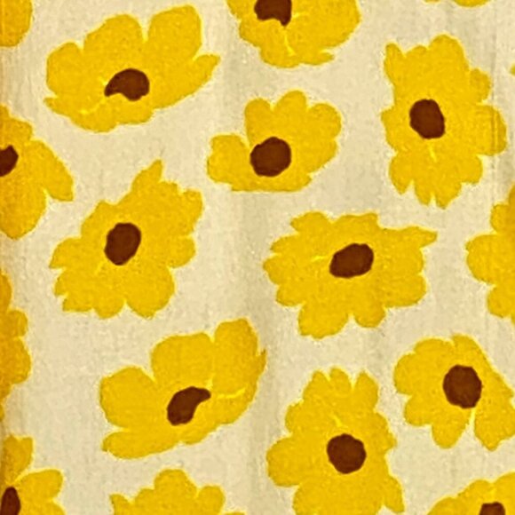 Faithfull The Brand LaBelle Womens Yellow Floral Mini Dress V-Neck Puff Sleeves - Picture 6 of 10